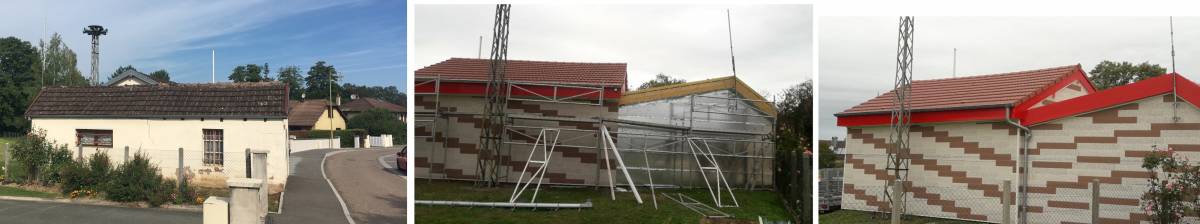 Isolation extérieure avec bardage de la caserne des pompiers de Lyoffans (70) Audincourt